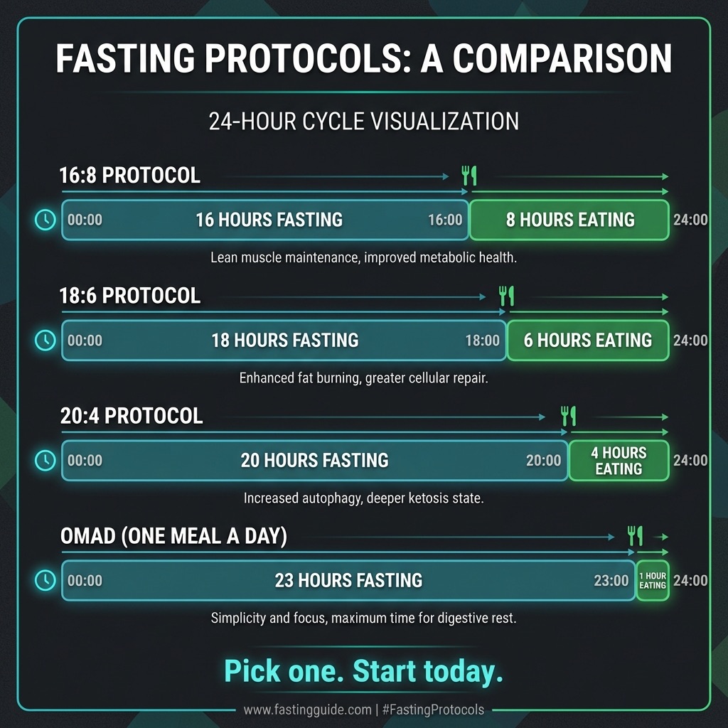 16:8 vs 18:6 vs OMAD: Which Fasting Schedule is Right for You?