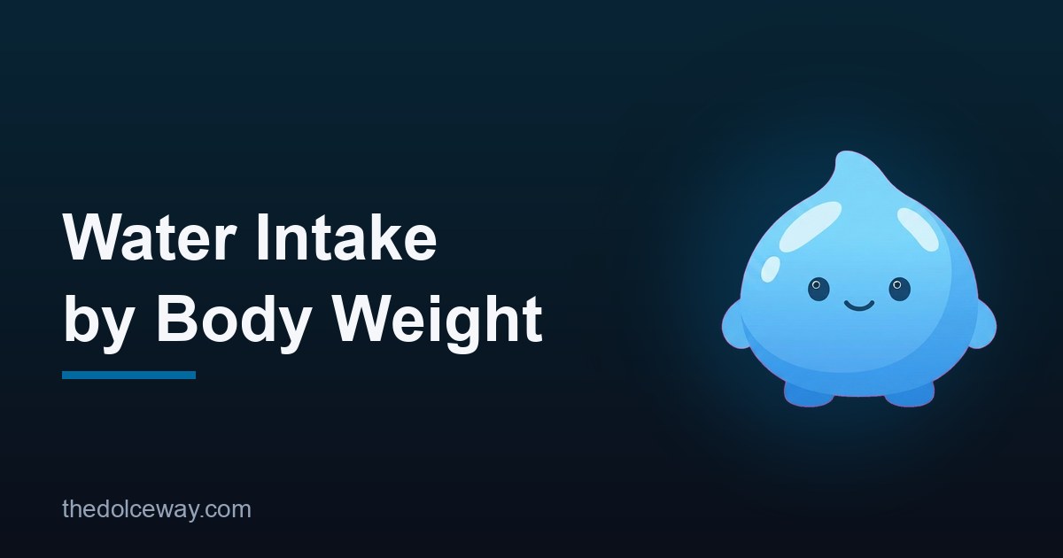 Featured image for: Water Intake by Weight: A Simple Table for Your Body