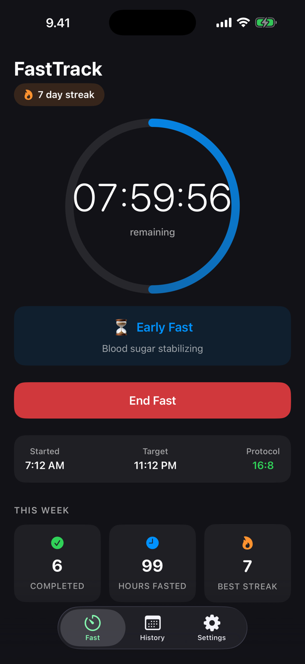 FastTrack screen